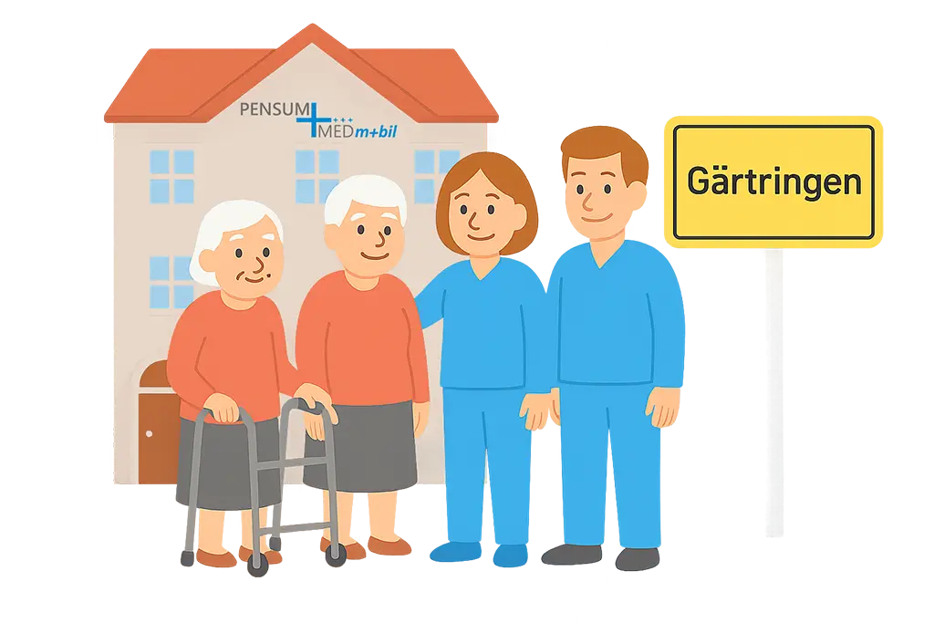 Illustration Pensum MED mobil Standort Gärtringen